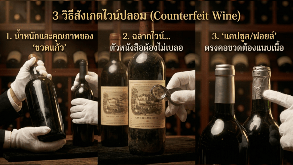 3 วิธี สังเกต ไวน์ปลอม